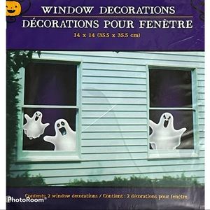2~Window Ghost Decoration 14” x 14”